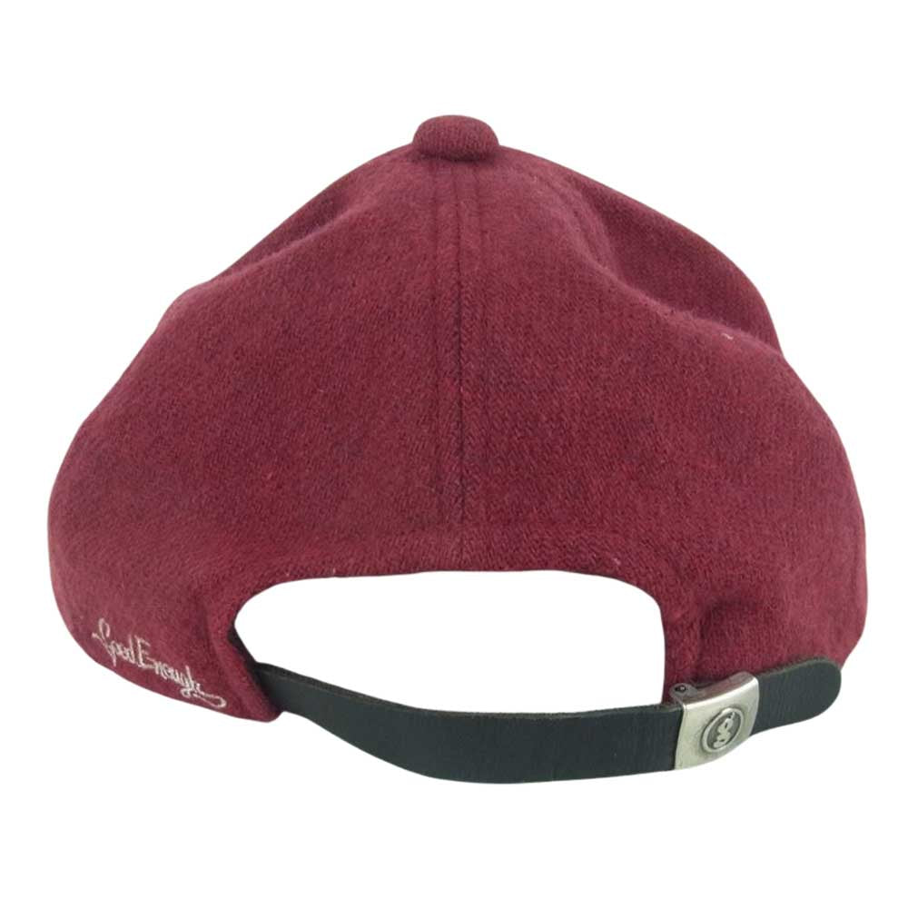 GOODENOUGH グッドイナフ ロゴ ワッペン ウール ベースボール キャップ エンジ系【中古】