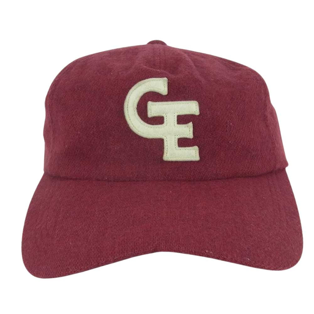GOODENOUGH グッドイナフ ロゴ ワッペン ウール ベースボール キャップ エンジ系【中古】