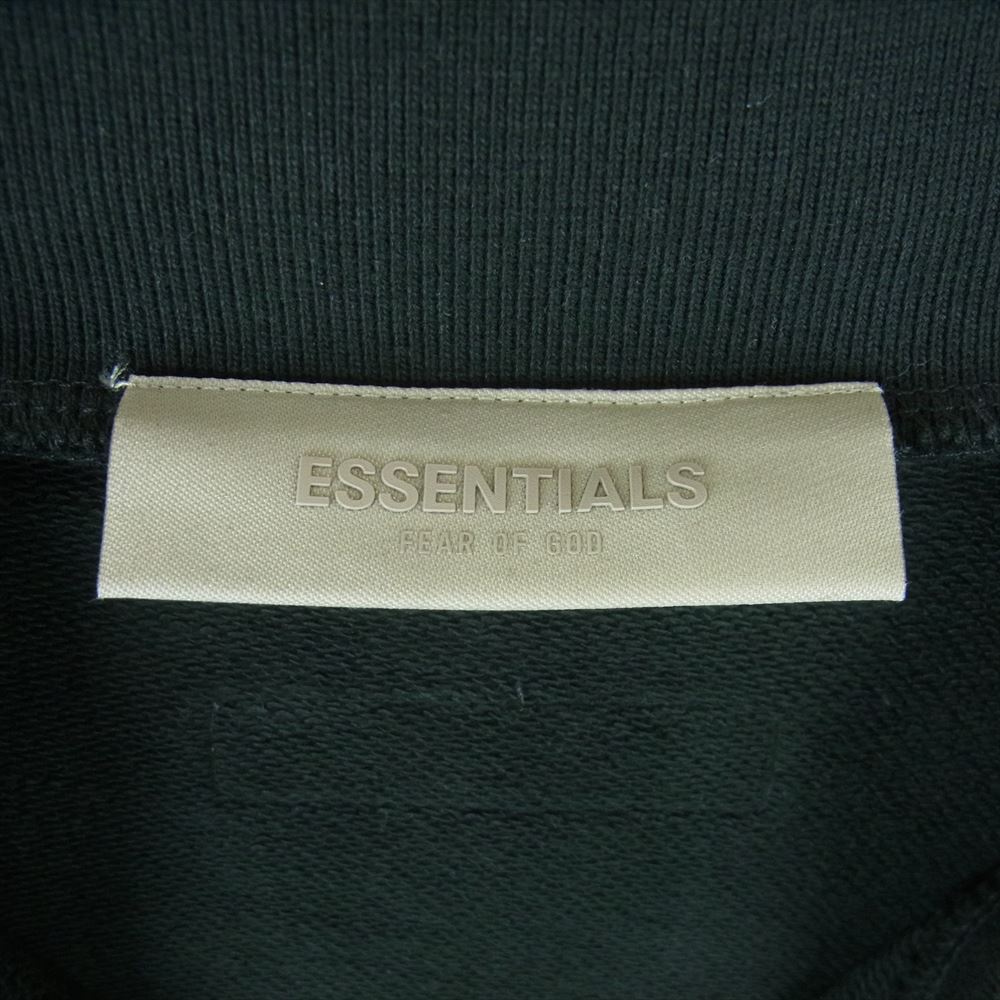 FEAR OF GOD フィアオブゴッド ESSENTIALS LS Polo エッセンシャルズ ロゴ 長袖 ポロ シャツ ブラック系 ダークグレーに近い黒系【中古】