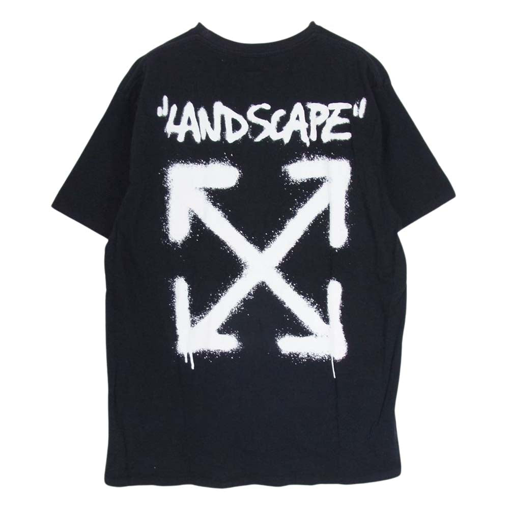 OFF-WHITE オフホワイト OMAA038G19185009 LANDSCAPE プリント Tシャツ 半袖 ブラック系 XS【中古】