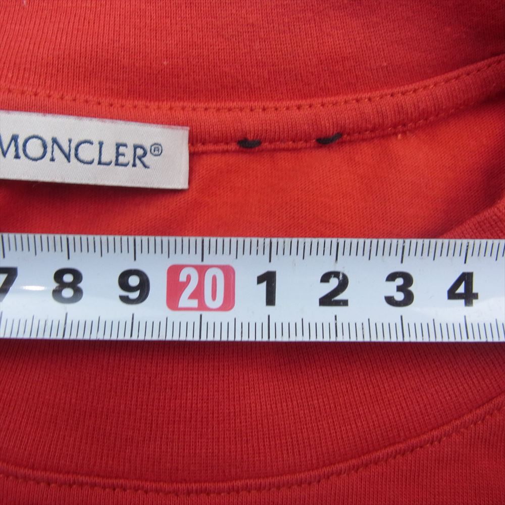 MONCLER モンクレール × PALM ANGELS パームエンジェルス D20968002750 プリント Tシャツ 半袖 レッド系 M【中古】