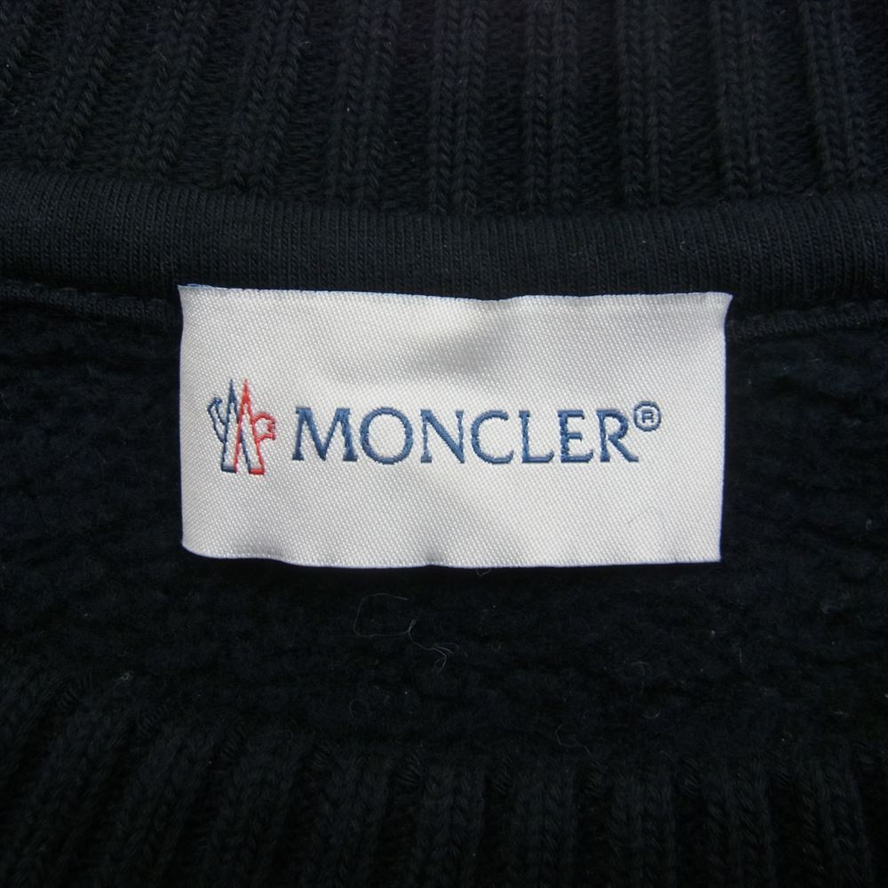 MONCLER モンクレール × OFF WHITE オフホワイト B209H8001050 国内正規品 MAGLIA GIPOCOLLO ナンバリング バックプリント スウェット トレーナー ブラック系 L【中古】