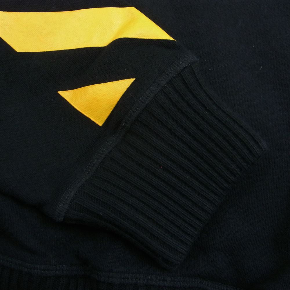 MONCLER モンクレール × OFF WHITE オフホワイト B209H8001050 国内正規品 MAGLIA GIPOCOLLO ナンバリング バックプリント スウェット トレーナー ブラック系 L【中古】
