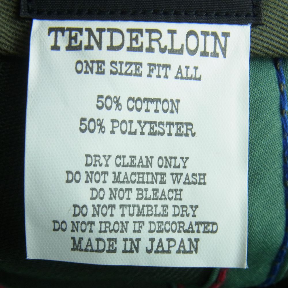 TENDERLOIN テンダーロイン T-TRUCKER CAP DUCK トラッカー キャップ 帽子 日本製 グリーン系 ONE SIZE FIT ALL【中古】