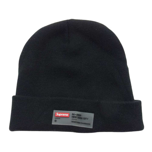 Supreme シュプリーム 20AW Clear Label Beanie クリアラベル ロゴパッチ ビーニー ニット帽 ブラック系【中古】