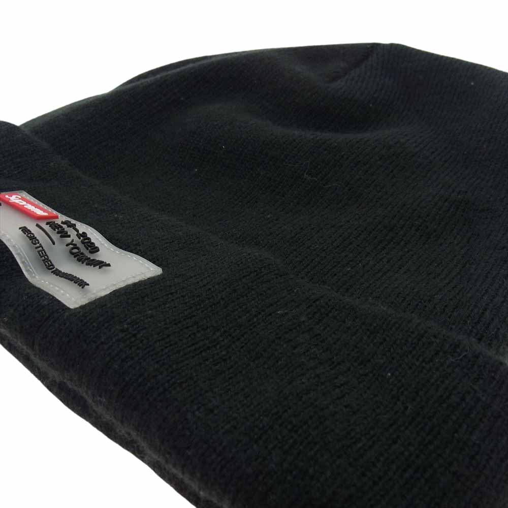 Supreme シュプリーム 20AW Clear Label Beanie クリアラベル ロゴパッチ ビーニー ニット帽 ブラック系【中古】