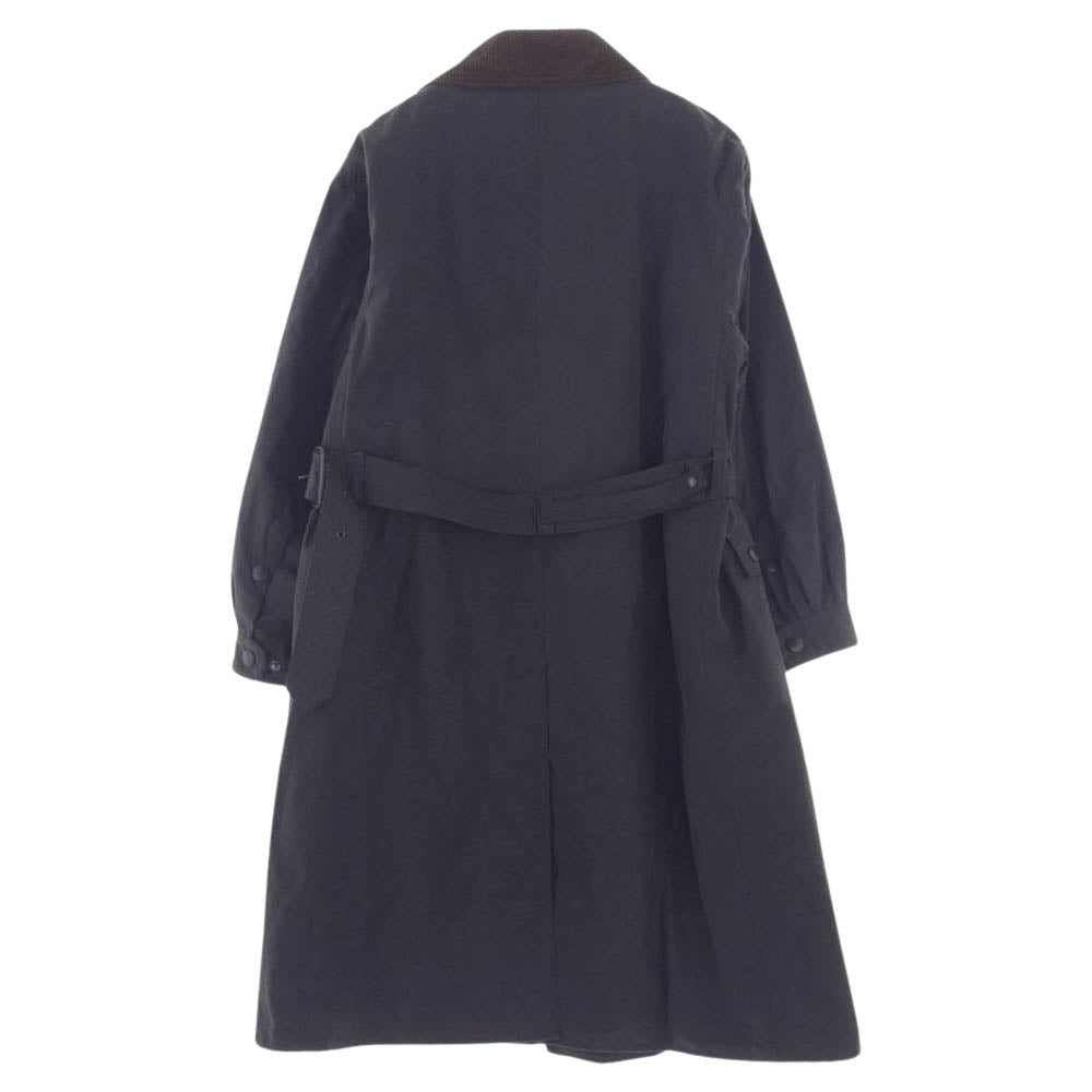 Barbour バブアー 1902200 DESPATCH RIDERS WAX オイルド ワックス 襟コーデュロイ トレンチコート グリーン系 ダークグリーン系 36【中古】