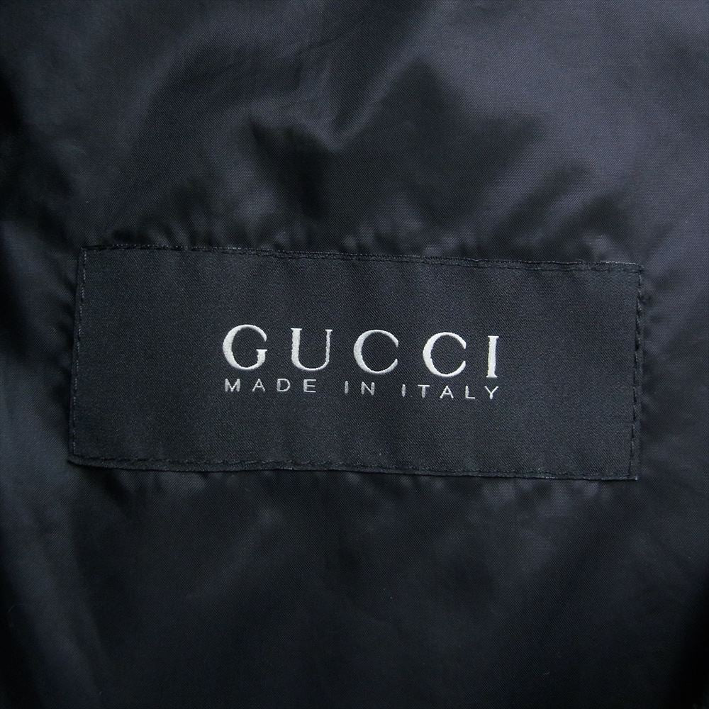 GUCCI グッチ 210109 Z4063 イタリア製  リブ シェリーライン ナイロン ジャケット 収納袋付 ブラック系 52【中古】