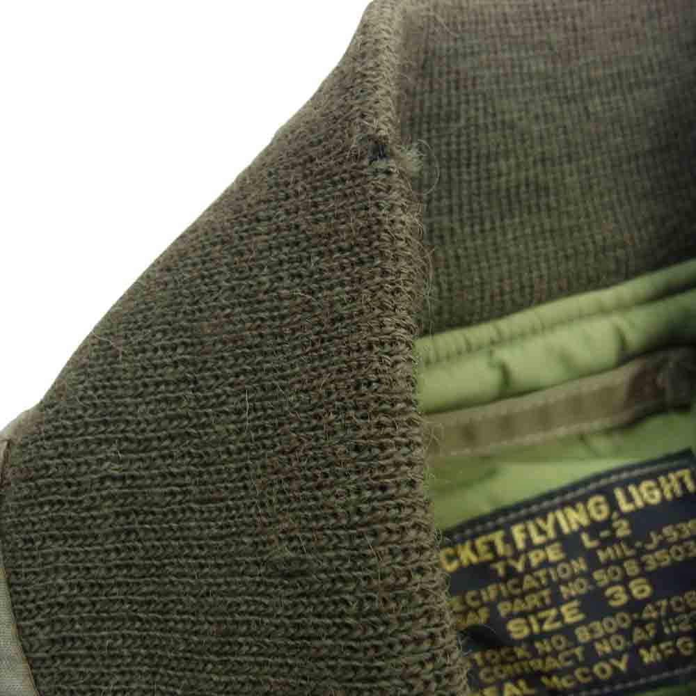 The REAL McCOY'S ザリアルマッコイズ TYPE L-2 REAL MCCOY MFG. CO. フライト ジャケット ミリタリージャケット カーキ系 36【中古】