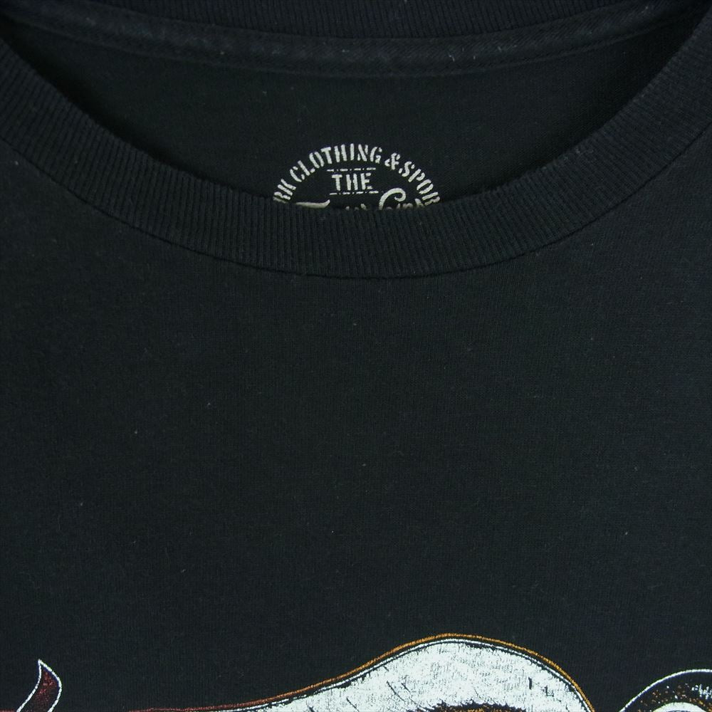 TENDERLOIN テンダーロイン HELL ON WHEELS ロゴ プリント バック プリント 半袖 Tシャツ ブラック系 L【中古】
