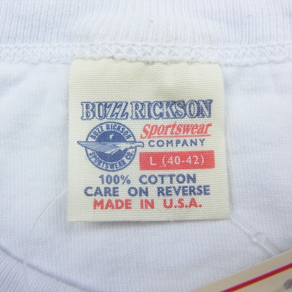 Buzz Rickson's バズリクソンズ BR79136 × PEANUTS FLYERS ピーナッツ SNOOPY スヌーピー S/S TEE  半袖 Tシャツ ホワイト系 L【新古品】【未使用】【中古】