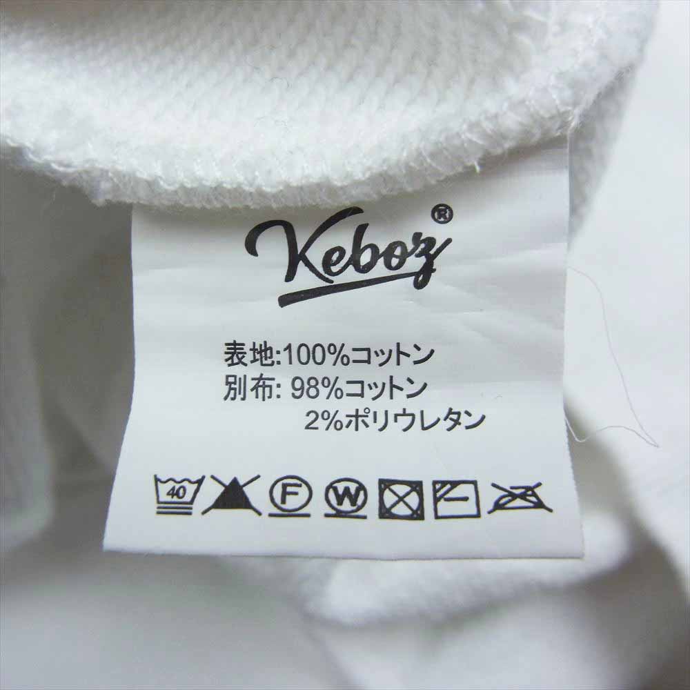 ケボズ フロント バック プリント クルーネック スウェット ホワイト系 M【中古】