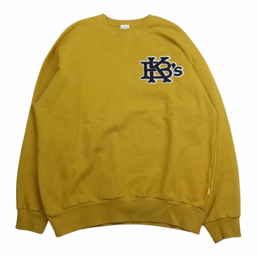 ケボズ フロント ワッペン クルーネック スウェット イエロー系 M【中古】
