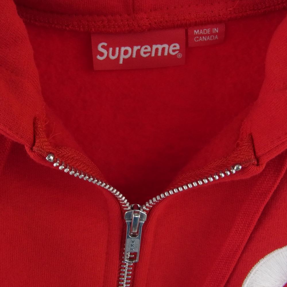 Supreme シュプリーム 23AW S Logo Zip Up Hooded Sweatshirt Sロゴ ジップ フーデッド スウェットシャツ パーカー レッド系 M【中古】