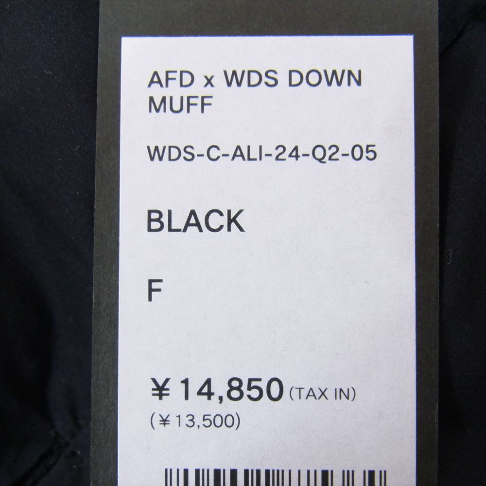 WIND AND SEA ウィンダンシー WDS-C-ALI-24-Q2-05 × AFD BULKY DOWN MUFF ダウン マフラー ブラック系【美品】【中古】