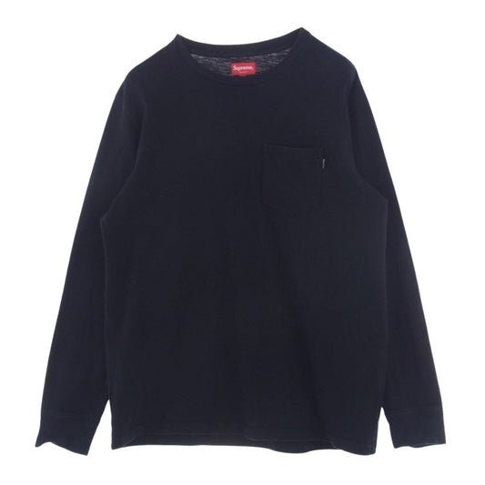 Supreme シュプリーム L/S Pocket Tee 長袖 ポケット Tシャツ カットソー ブラック系 L【中古】