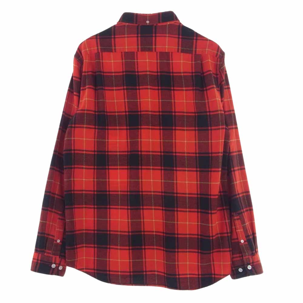 Supreme シュプリーム 18AW Tartan L/S Flannel Shirt タータン チェック ネル BD シャツ レッド系 XL【中古】