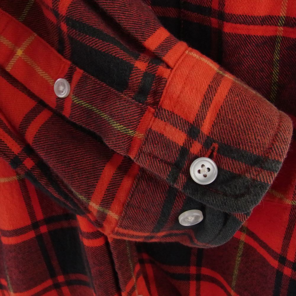 Supreme シュプリーム 18AW Tartan L/S Flannel Shirt タータン チェック ネル BD シャツ レッド系 XL【中古】