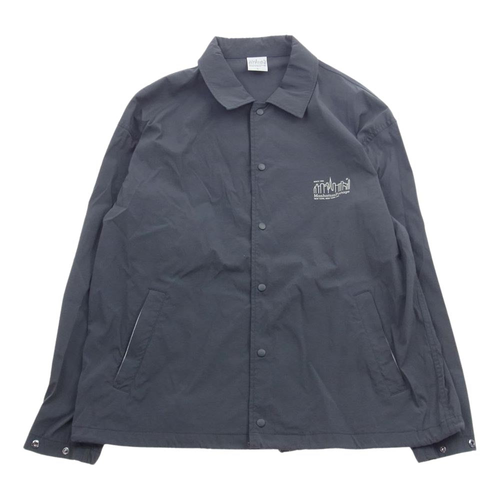 Manhattan Portage マンハッタンポーテージ 19AW-MP-B001 19AW-MP-B002 コーチ ジャケット ナイロン パンツ セットアップ ダークグレー系 M/L【中古】