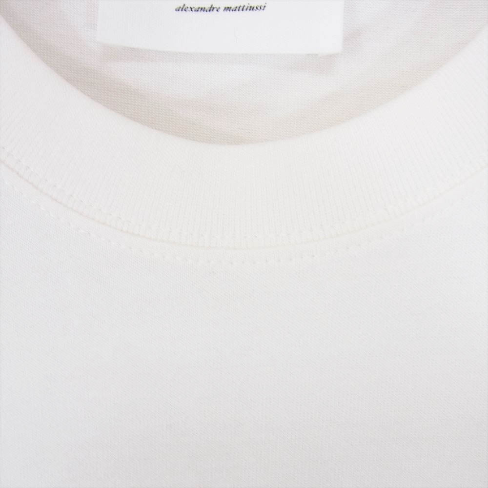 アミパリス alexandre mattiussi アレクサンドル・マテュッシ AMI DE COEUR クラシックフィット ハートロゴ刺繍 半袖Tシャツ ホワイト系 M【中古】