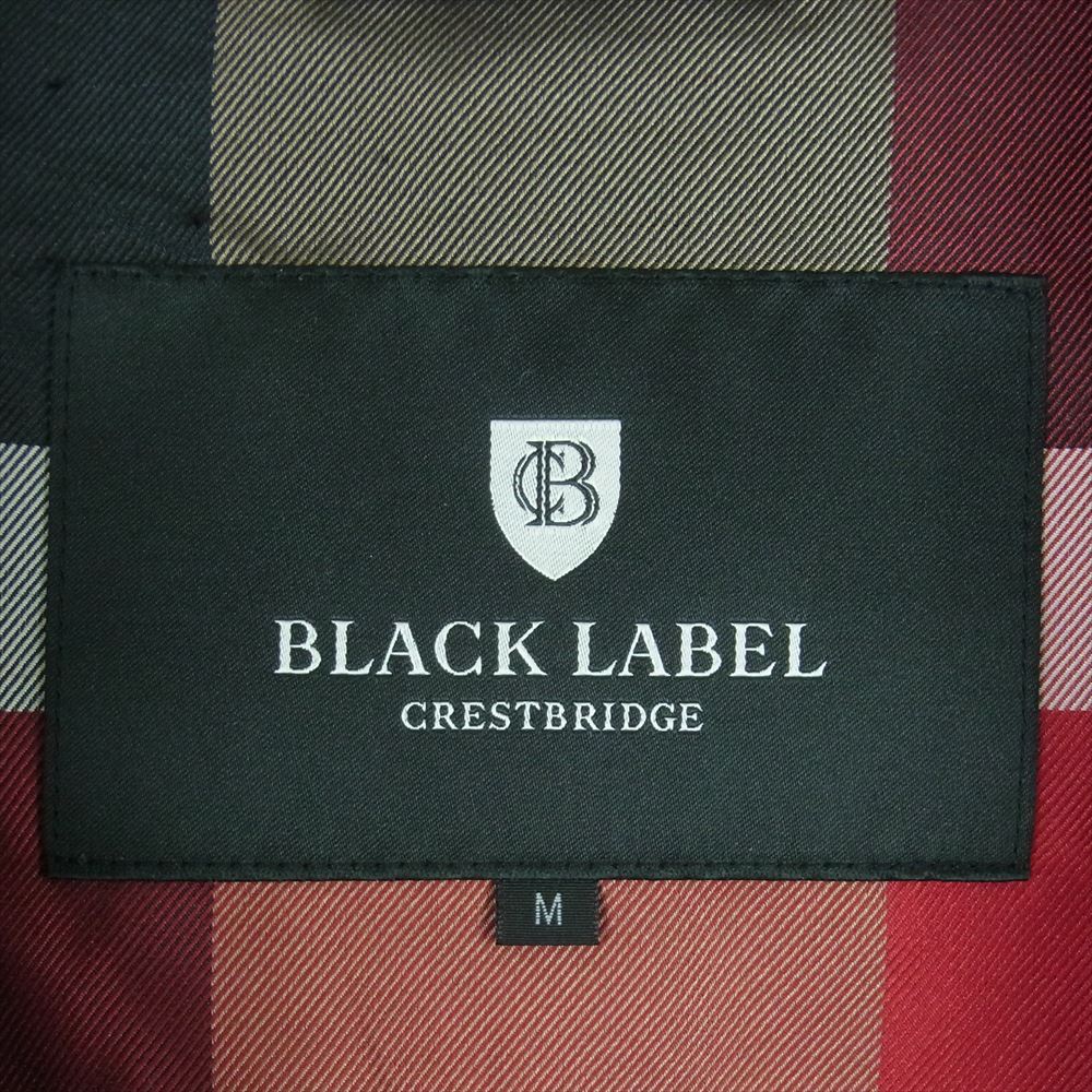 ブラックレーベルクレストブリッジ フェイクレザー 裏地チェック ダブルライダース ジャケット ブラック系 M【美品】【中古】