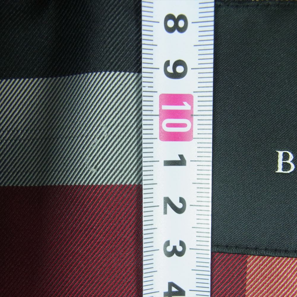 ブラックレーベルクレストブリッジ フェイクレザー 裏地チェック ダブルライダース ジャケット ブラック系 M【美品】【中古】