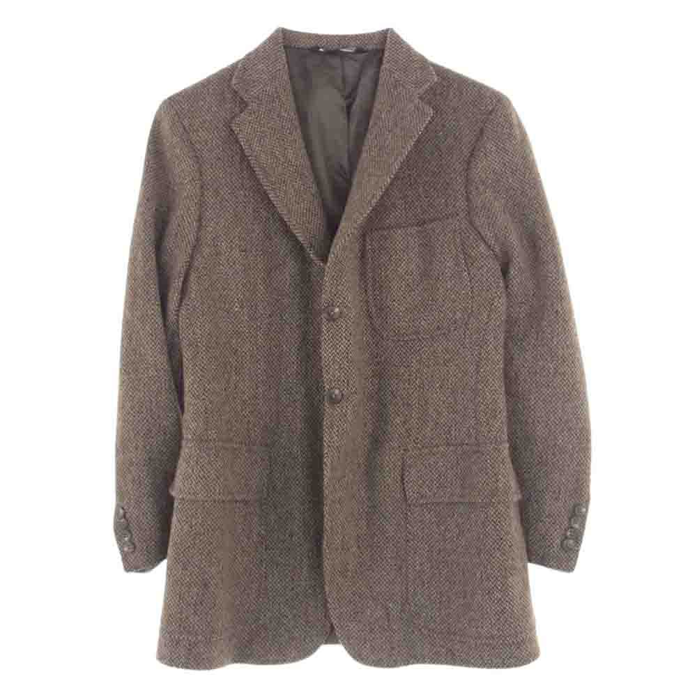 RALPH LAUREN ラルフローレン ツィード ウール カラーネップ 3B テーラードジャケット ブラウン系 32【中古】