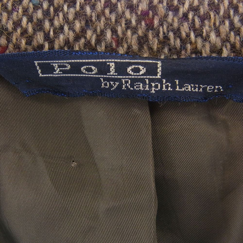 RALPH LAUREN ラルフローレン ツィード ウール カラーネップ 3B テーラードジャケット ブラウン系 32【中古】