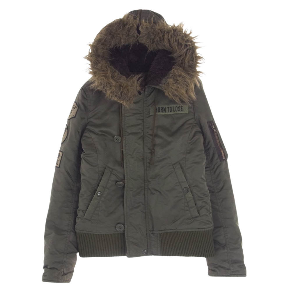 HYSTERIC GLAMOUR ヒステリックグラマー PRIMA LOFT  N-2B  レディース プリマロフト ジャケット ミリタリー 中綿 ジャケット カーキ系 サイズ不明【中古】