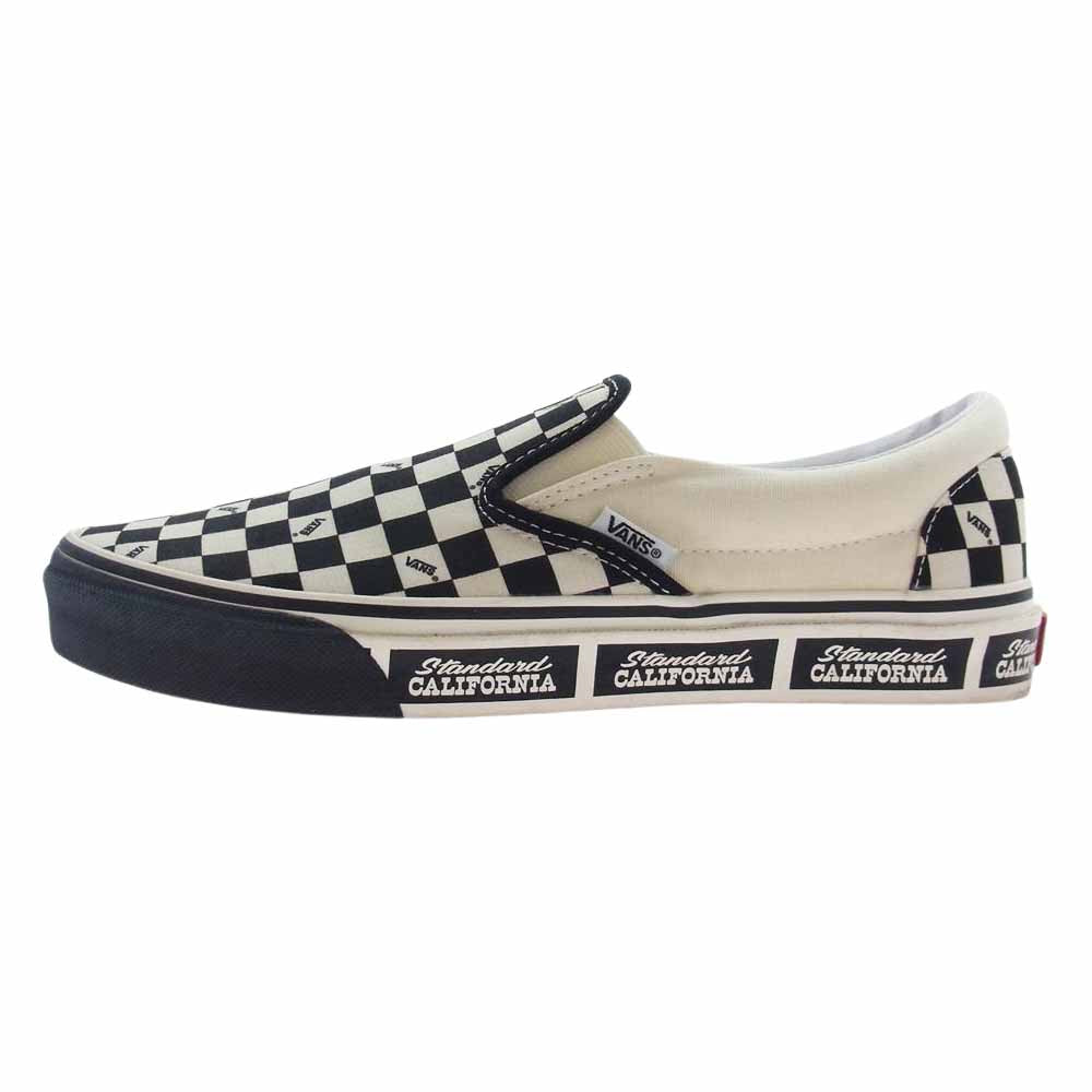 VANS バンズ SSSVB110 × STANDARD CALIFORNIA スタンダードカリフォルニア Slip On 20周年 アニバーサリー チェッカーフラッグ スリッポン  ブラック系 ホワイト系 27cm【中古】