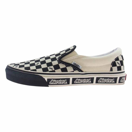 VANS バンズ SSSVB110 × STANDARD CALIFORNIA スタンダードカリフォルニア Slip On 20周年 アニバーサリー チェッカーフラッグ スリッポン  ブラック系 ホワイト系 27cm【中古】