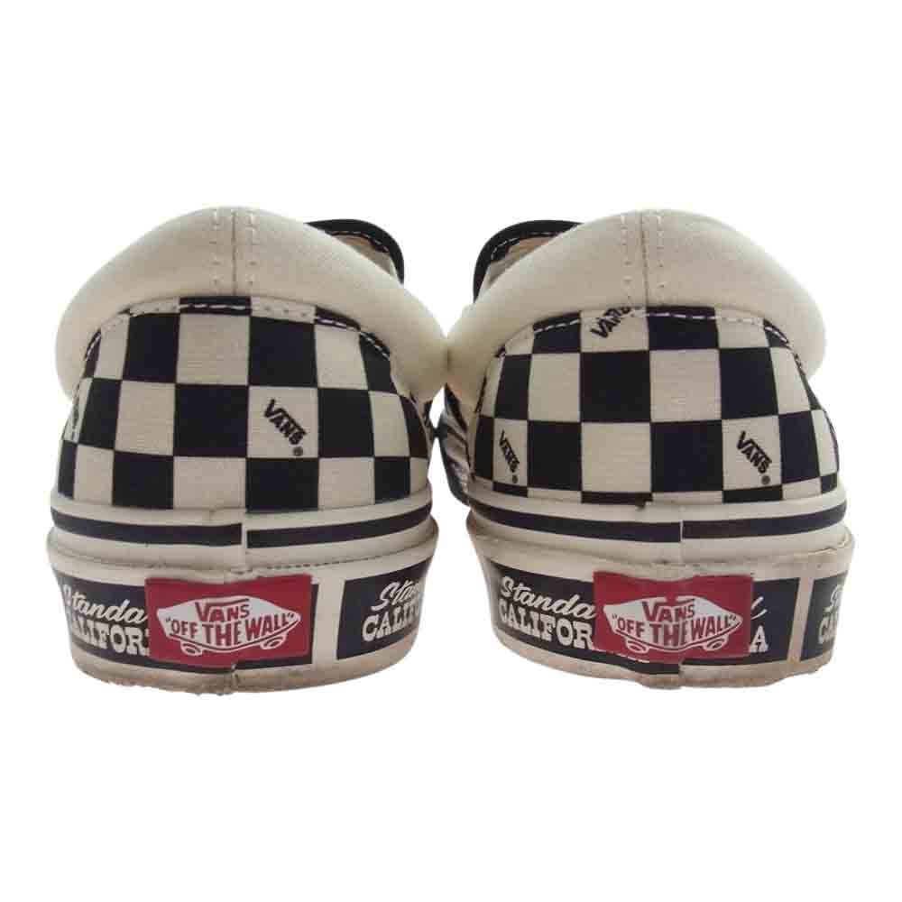 VANS バンズ SSSVB110 × STANDARD CALIFORNIA スタンダードカリフォルニア Slip On 20周年 アニバーサリー チェッカーフラッグ スリッポン  ブラック系 ホワイト系 27cm【中古】