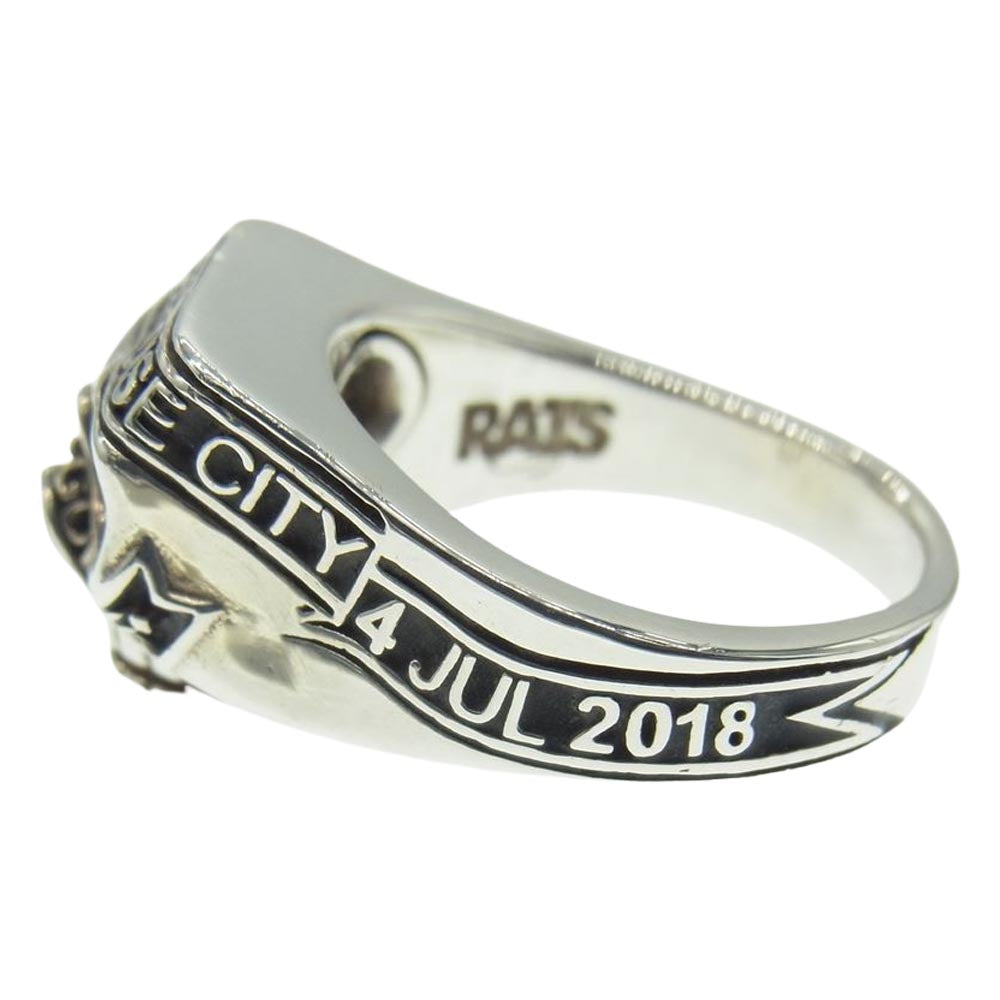 TAKAHIRO MIYASHITA The SoloIst. タカヒロミヤシタザソロイスト sratsa.0002 × RATS ラッツ skull ring スカル リング シルバー系 18号【中古】