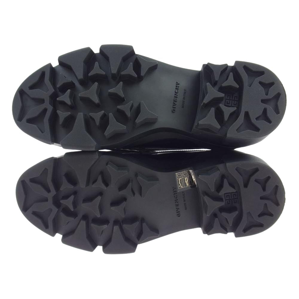 GIVENCHY ジバンシィ BE201GE1N5 001 イタリア製 テラ ローファー レザー シューズ ブラック系 37.5【中古】
