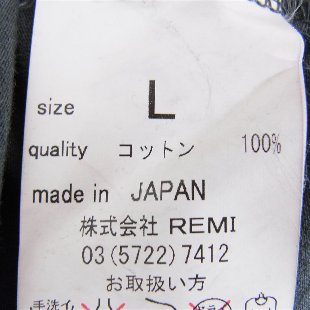 REMI RELIEF レミレリーフ Los Angeles ロサンゼルス プリント 半袖 Tシャツ ネイビー系 L【中古】