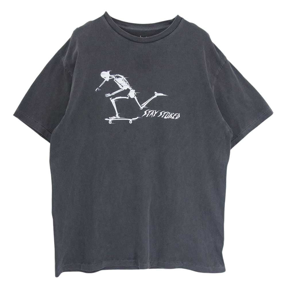 STANDARD CALIFORNIA スタンダードカリフォルニア × AH ANOTHER HEAVEN アナザーヘヴン スカル プリント Tシャツ グレー系 XL【中古】
