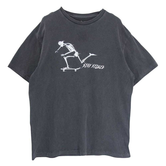 STANDARD CALIFORNIA スタンダードカリフォルニア × AH ANOTHER HEAVEN アナザーヘヴン スカル プリント Tシャツ グレー系 XL【中古】