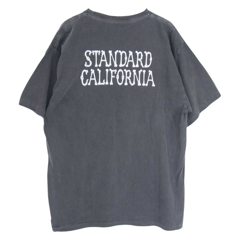STANDARD CALIFORNIA スタンダードカリフォルニア × AH ANOTHER HEAVEN アナザーヘヴン スカル プリント Tシャツ グレー系 XL【中古】
