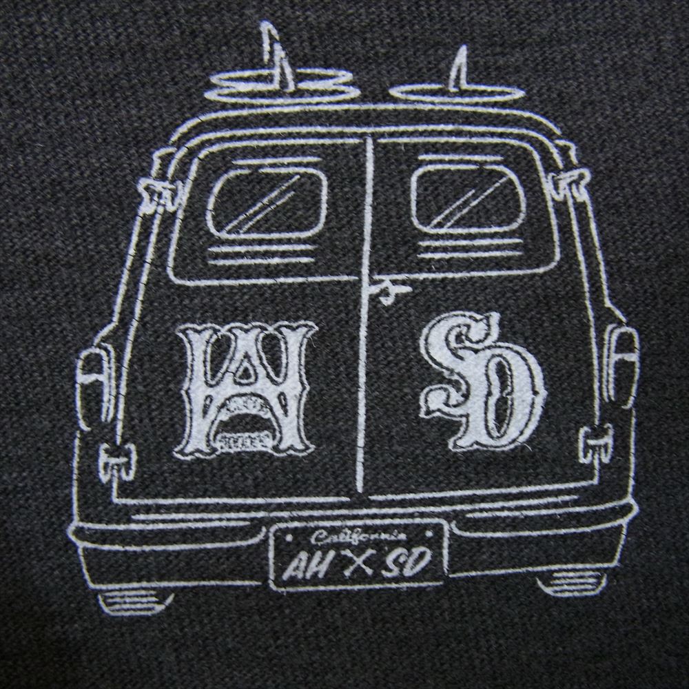 STANDARD CALIFORNIA スタンダードカリフォルニア × AH ANOTHER HEAVEN アナザーヘヴン スカル プリント Tシャツ グレー系 XL【中古】