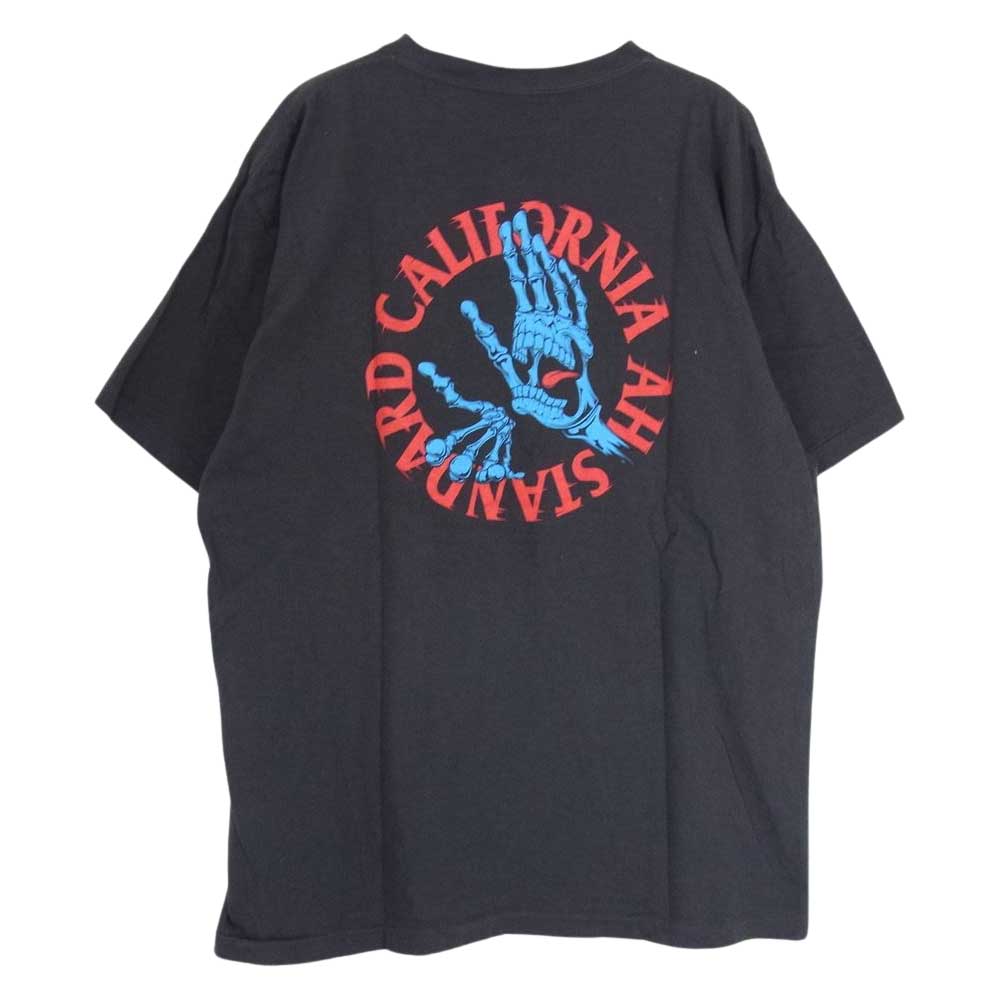 STANDARD CALIFORNIA スタンダードカリフォルニア × AH ANOTHER HEAVEN アナザーヘヴン CLAP YOUR HANDS ハンド プリント 半袖 Tシャツ グレー系 XL【中古】