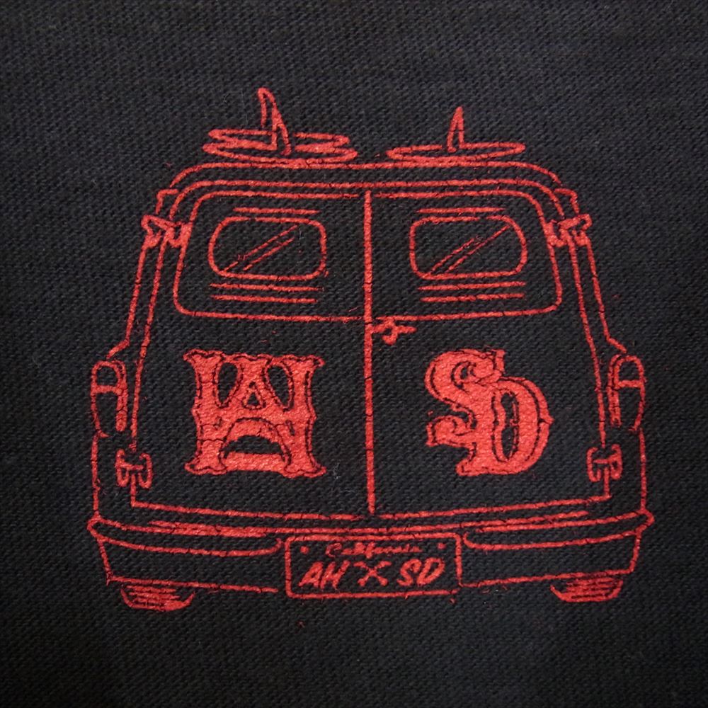 STANDARD CALIFORNIA スタンダードカリフォルニア × AH ANOTHER HEAVEN アナザーヘヴン CLAP YOUR HANDS ハンド プリント 半袖 Tシャツ グレー系 XL【中古】