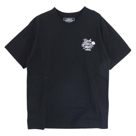 NEIGHBORHOOD ネイバーフッド × MR CARTOON ミスターカートゥーン UNCLE TOON MART プリント半袖 Tシャツ ブラック系 L【中古】