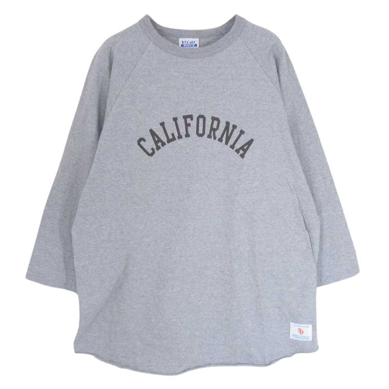 STANDARD CALIFORNIA スタンダードカリフォルニア 21AW SD Heavyweight Logo Baseball ヘビーウェイト ロゴ ベースボール ラグラン 七分丈 カットソー グレー系 XL【中古】