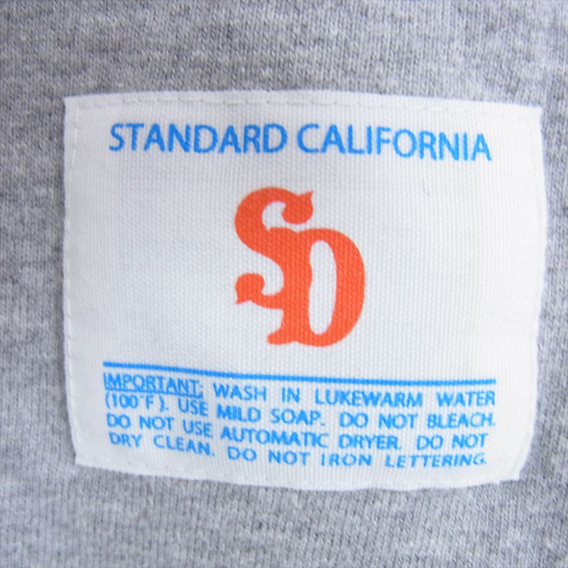 STANDARD CALIFORNIA スタンダードカリフォルニア 21AW SD Heavyweight Logo Baseball ヘビーウェイト ロゴ ベースボール ラグラン 七分丈 カットソー グレー系 XL【中古】