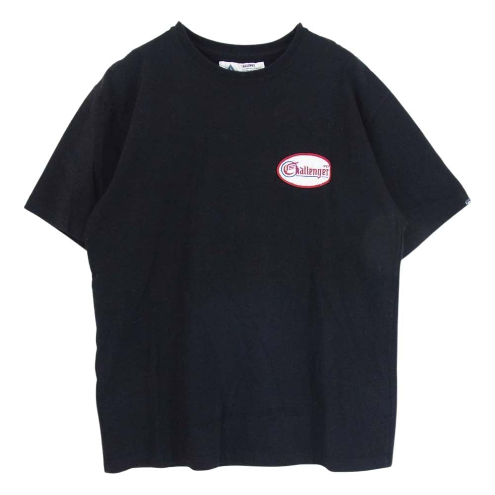 CHALLENGER チャレンジャー 22SS CHALLENGER PATCH TEE ロゴ ワッペン パッチ Tシャツ ブラック系 XL【中古】