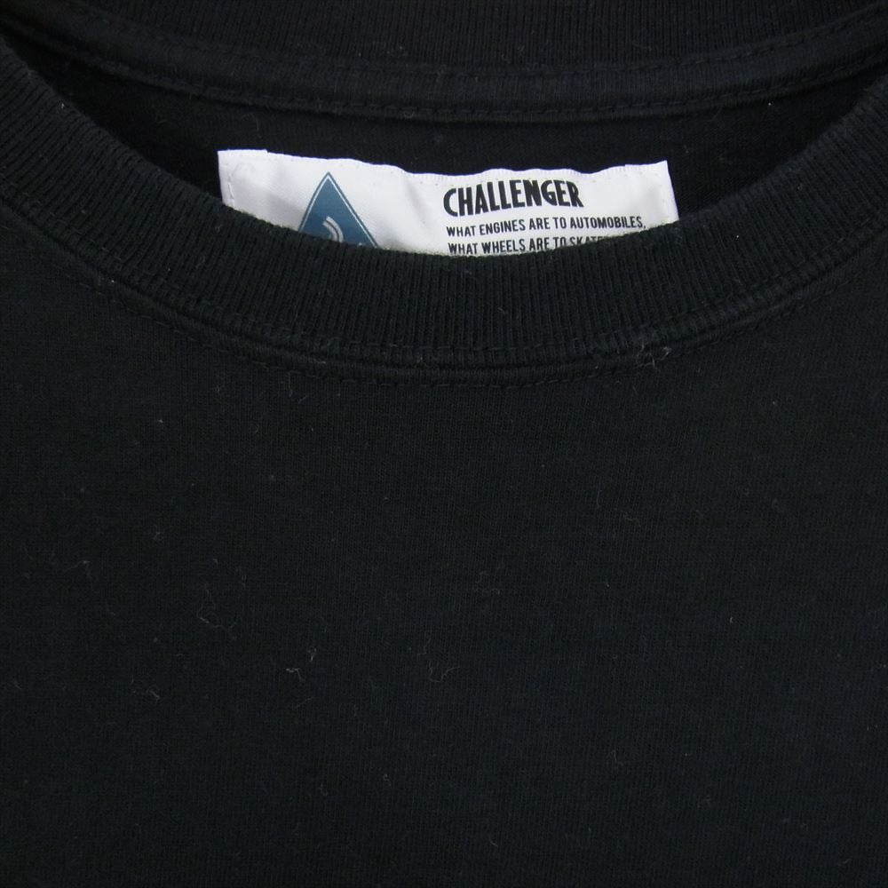 CHALLENGER チャレンジャー 22SS CHALLENGER PATCH TEE ロゴ ワッペン パッチ Tシャツ ブラック系 XL【中古】