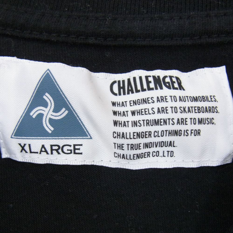 CHALLENGER チャレンジャー 22SS CHALLENGER PATCH TEE ロゴ ワッペン パッチ Tシャツ ブラック系 XL【中古】