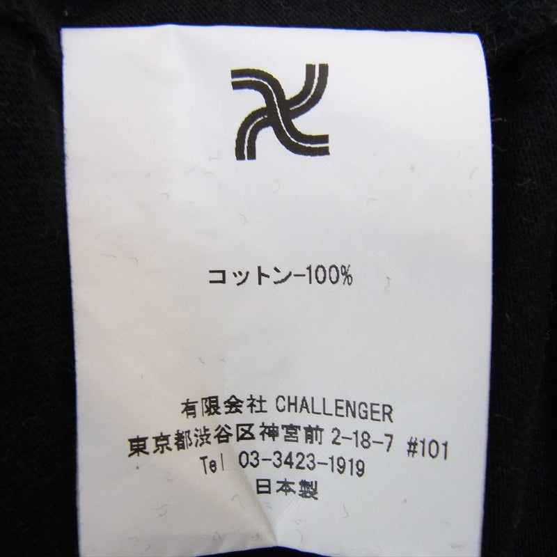 CHALLENGER チャレンジャー 22SS CHALLENGER PATCH TEE ロゴ ワッペン パッチ Tシャツ ブラック系 XL【中古】