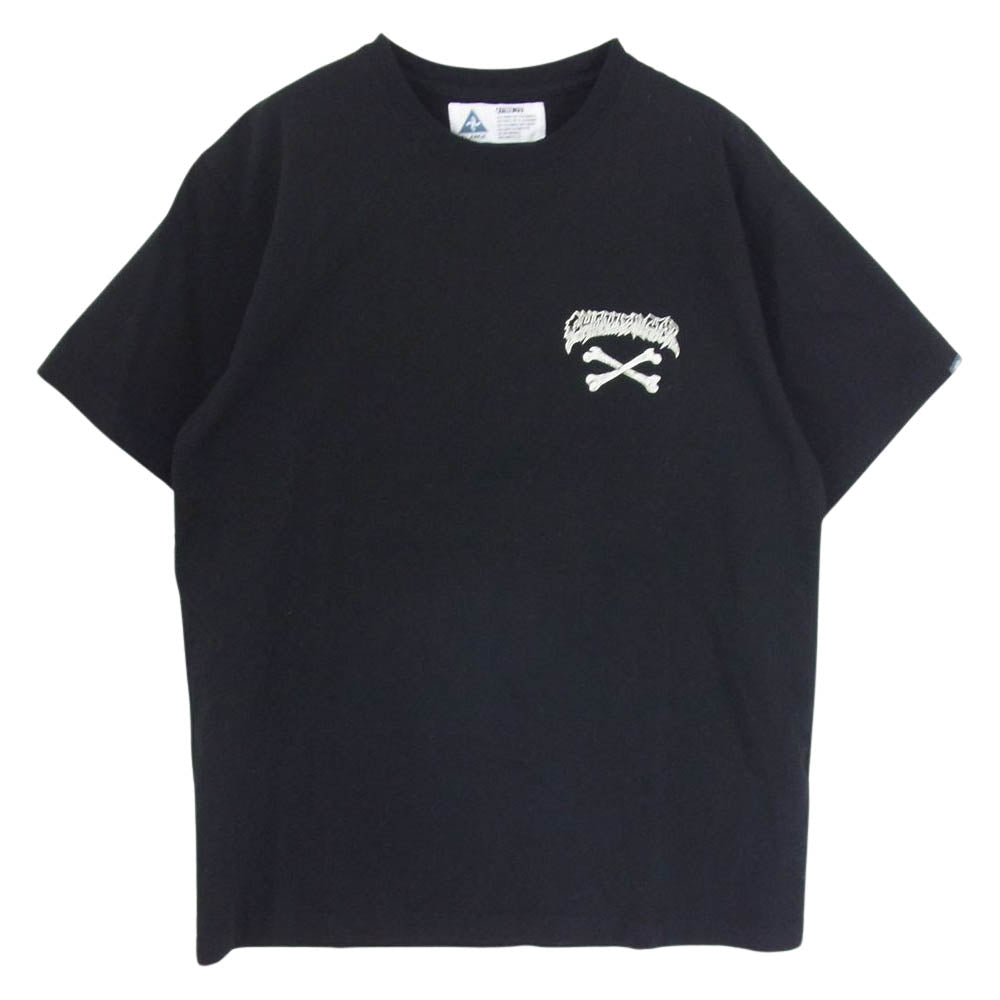 CHALLENGER チャレンジャー CROSS BONE TEE クロス ボーン プリント Tシャツ ブラック系 XL【美品】【中古】