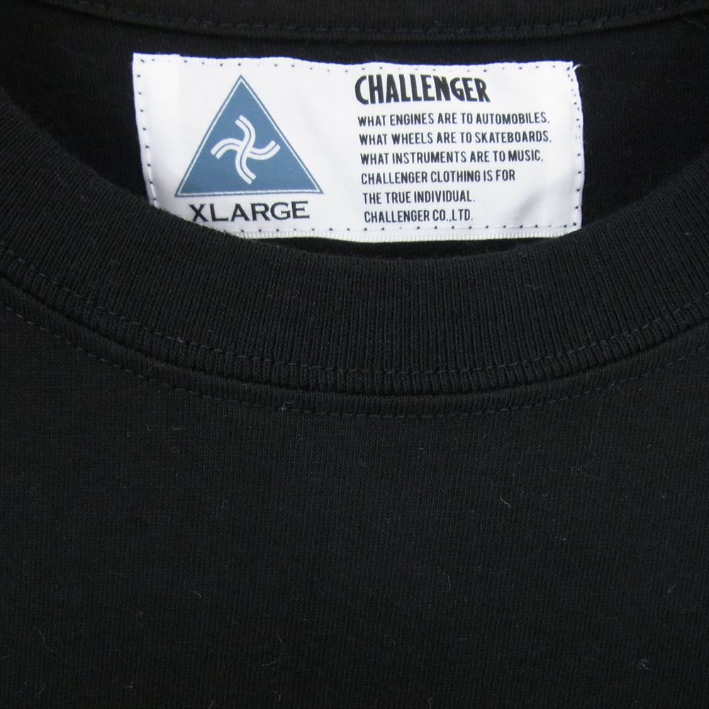 CHALLENGER チャレンジャー CROSS BONE TEE クロス ボーン プリント Tシャツ ブラック系 XL【美品】【中古】